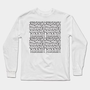 Monochrome Scale Pattern Long Sleeve T-Shirt